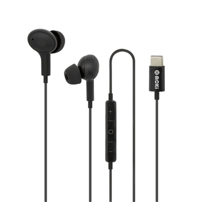 MOKI Earphones ACC-TCPIEBK - Moki USB-C Connect Earphones + Inline Microphone & Control