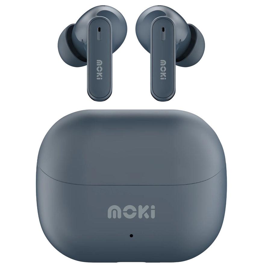 MOKI Earphones ACC-TWSMPSB - MokiPods True Wireless Stereo Earphones - Steel Blue