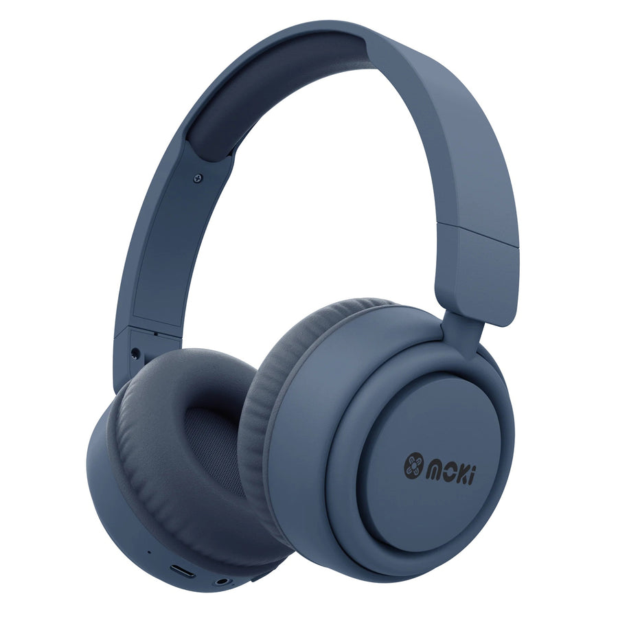 MOKI Headphones ACC-HPSTBL - Moki Staple Wireless Headphones - Blue