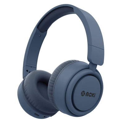 MOKI Headphones ACC-HPSTBL - Moki Staple Wireless Headphones - Blue