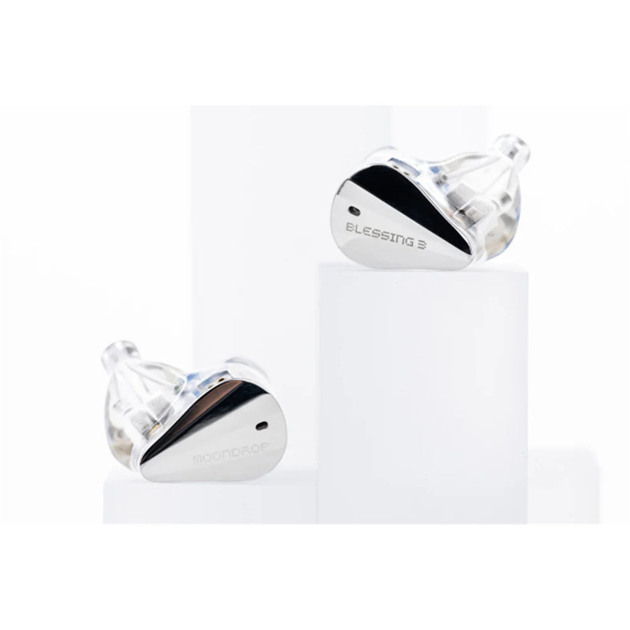 MOONDROP BLESSING 3  2DD + 4BA Hybrid Wired In-Ear Monitor Headphones - Silver