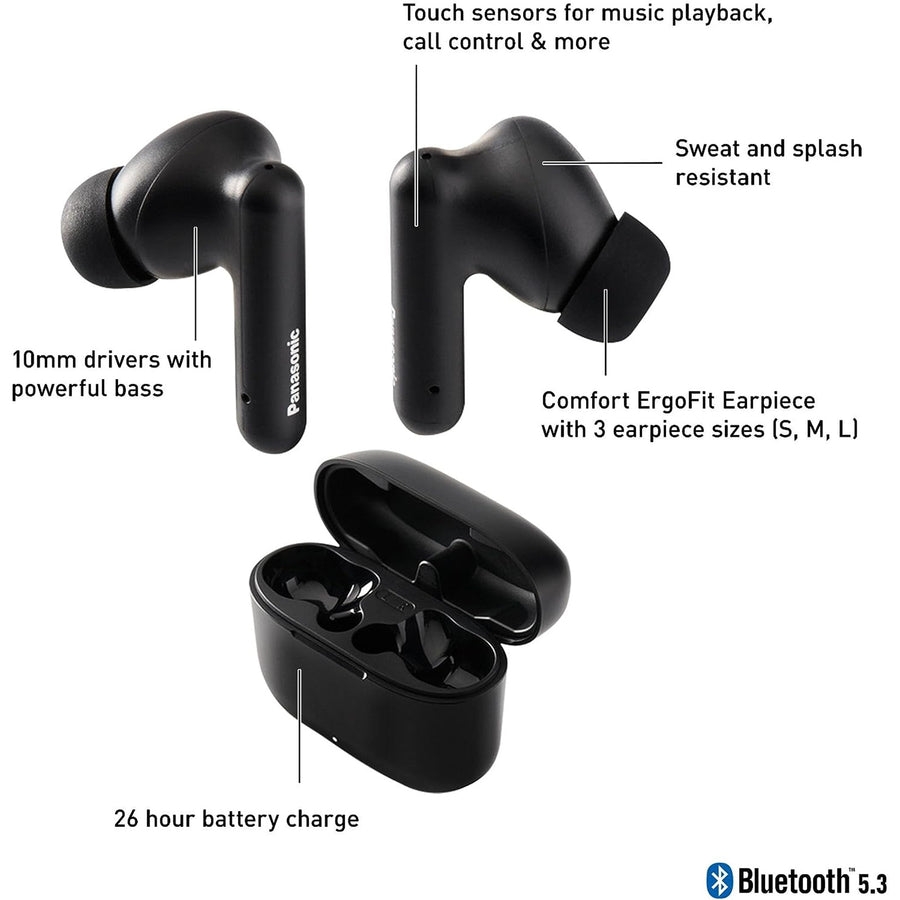 Panasonic RZ-B110 ErgoFit True Wireless In-Ear-Kopfhörer - Schwarz