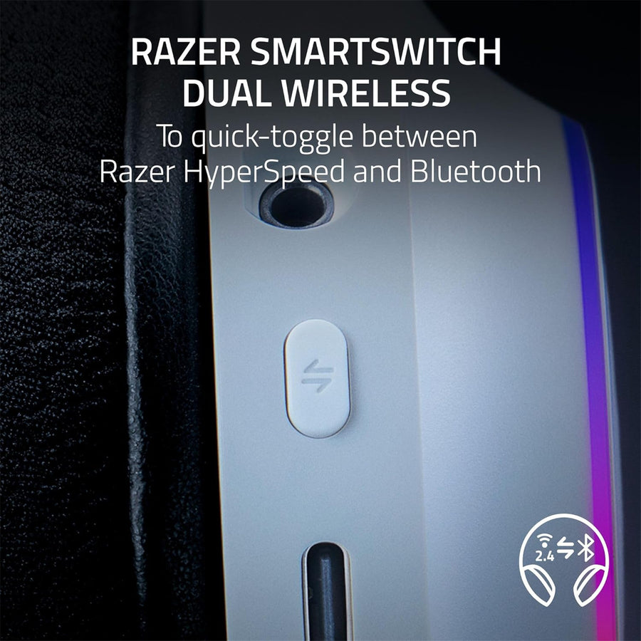 RZ04-05220200-R3M1 - RAZER BARRACUDA X CHROMA - WIRELESS MULTI-PLATFORM GAMING AND MOBILE HEADSET - WHITE EDITION - FRML PACKAGING