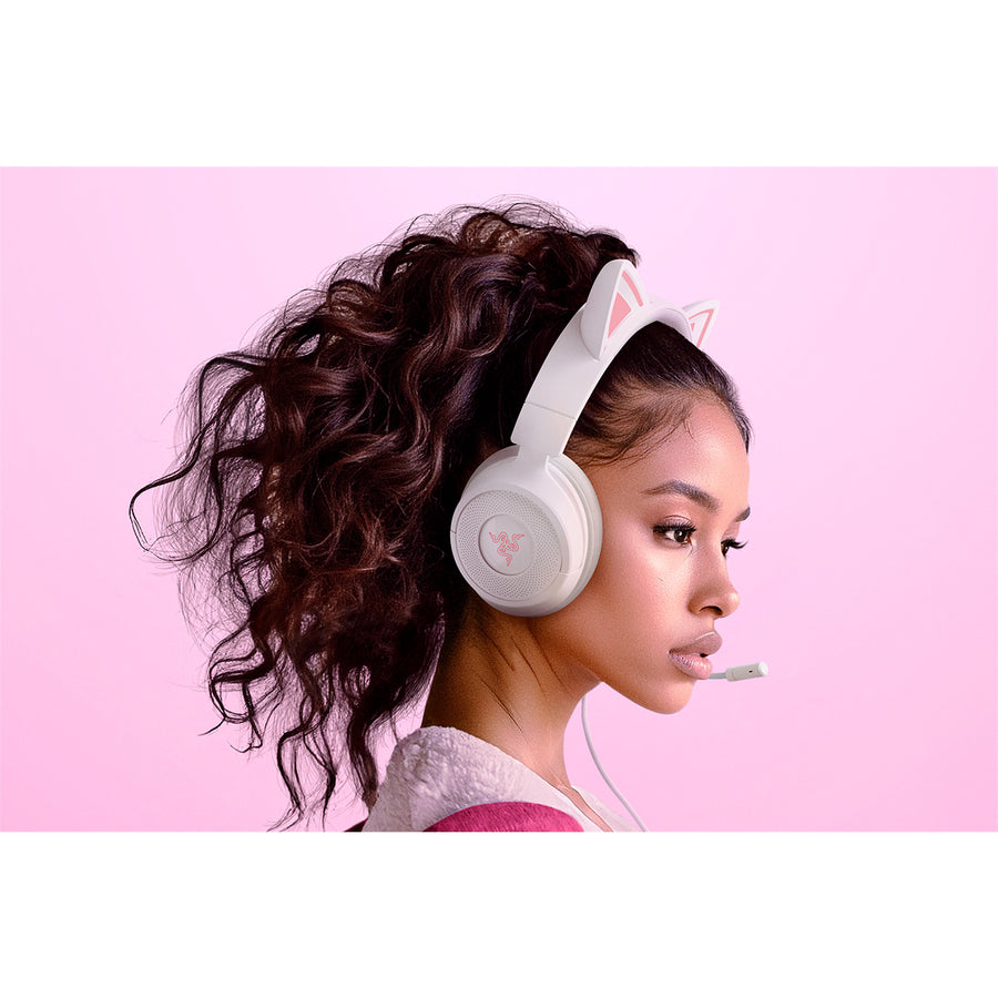 RZ04-05350300-R3M1 - RAZER KRAKEN KITTY V3 X - WIRED HEADSET WITH KITTY EARS - WHITE EDITION - FRML PACKAGING