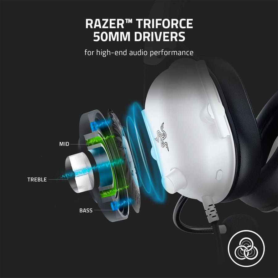 RZ04-03240700-R3M1 - RAZER BLACKSHARK V2 X - WIRED GAMING HEADSET - WHITE - FRML PACKAGING