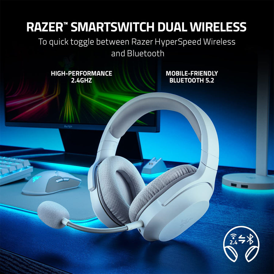 RZ04-04430200-R3M1 - RAZER BARRACUDA X (2022) - WIRELESS MULTI-PLATFORM GAMING AND MOBILE HEADSET - MERCURY WHITE - FRML PACKAGING
