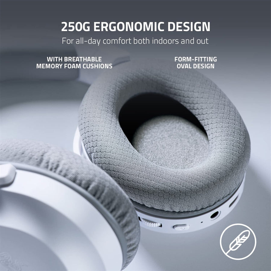RZ04-04430200-R3M1 - RAZER BARRACUDA X (2022) - WIRELESS MULTI-PLATFORM GAMING AND MOBILE HEADSET - MERCURY WHITE - FRML PACKAGING