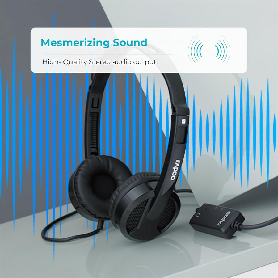 Rapoo H120 USB stereo headset black