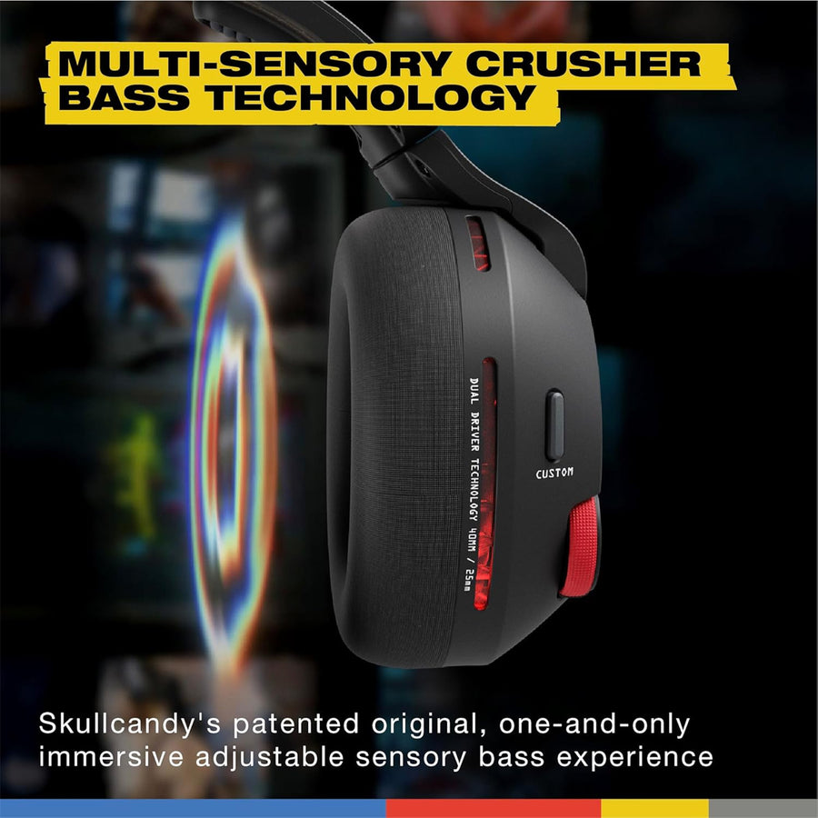 Skullcandy PLYR 720 Open-Back Wireless Over-Ear Headset - Digi-Black