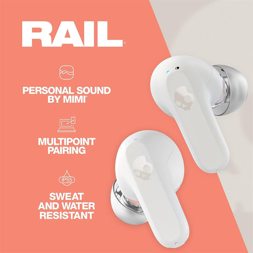 Skullcandy Rail True Wireless In-Ear Headphones - Bone White