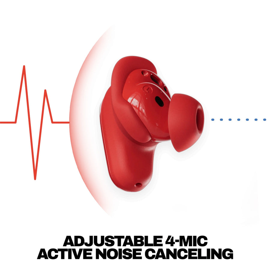 Skullcandy x Bose Method 360 ANC Noise Cancelling True Wireless Earbuds - Plasma Red