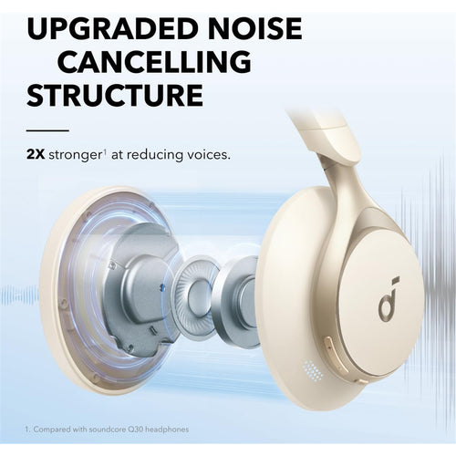 Soundcore by Anker Space One Wireless Over-Ear Noise Cancelling Headphones - Latte Cream