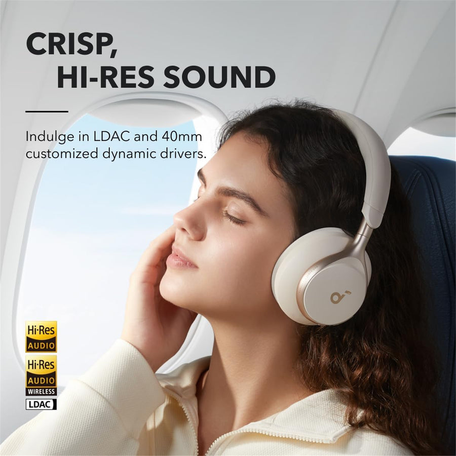 Soundcore by Anker Space One Wireless Over-Ear Noise Cancelling Headphones - Latte Cream