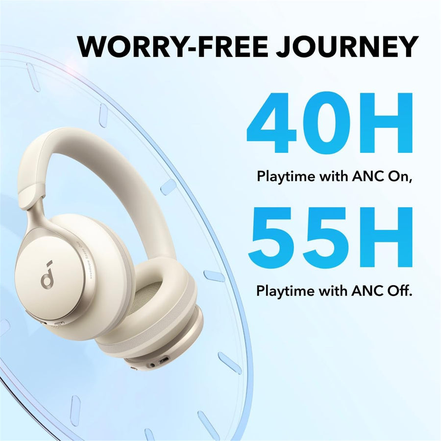 Soundcore by Anker Space One Wireless Over-Ear Noise Cancelling Headphones - Latte Cream