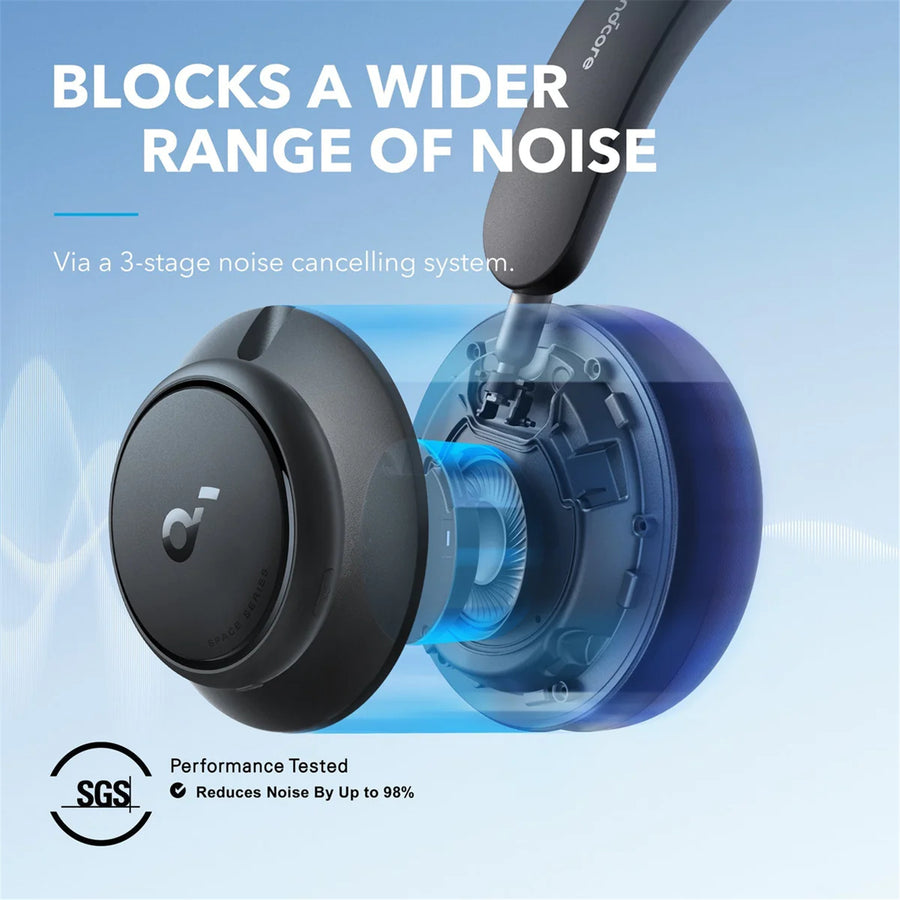 Soundcore by Anker Space Q45 Wireless Over-Ear Noise Cancelling Headphones - Black