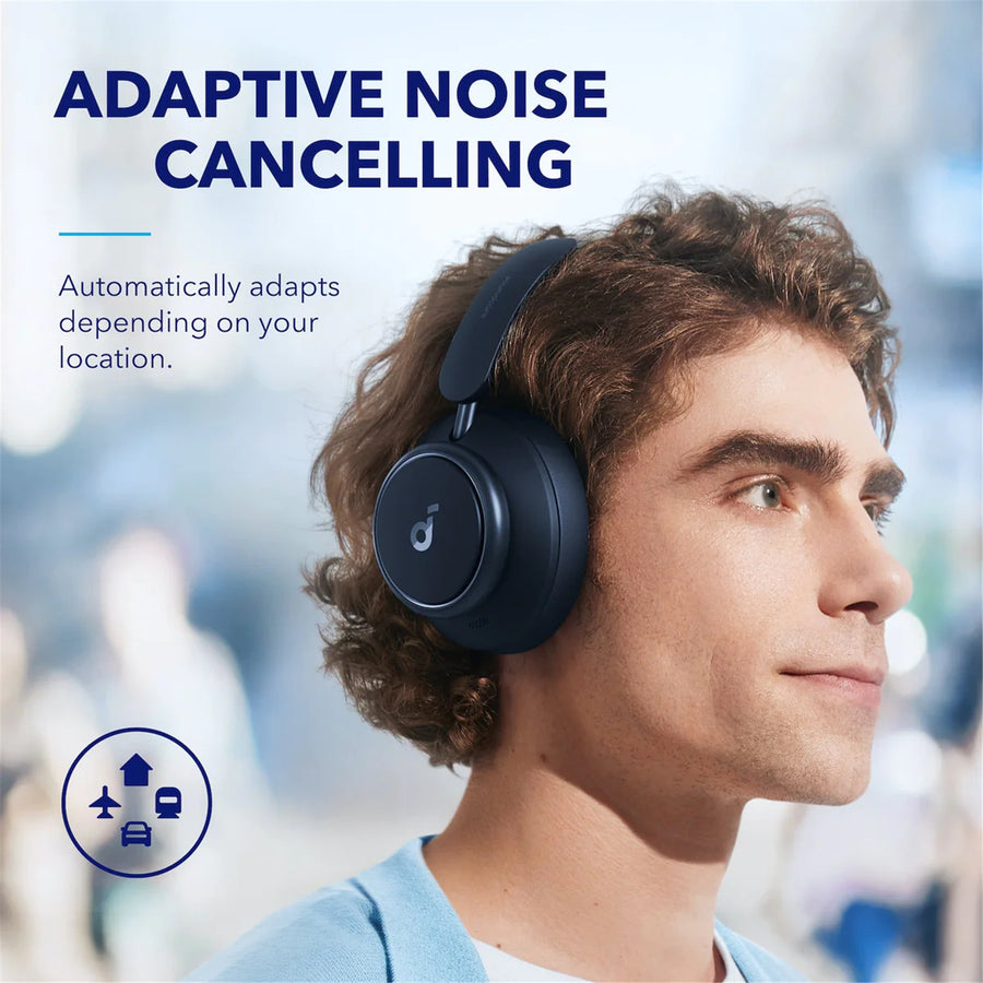 Soundcore by Anker Space Q45 Wireless Over-Ear Noise Cancelling Headphones - Blue