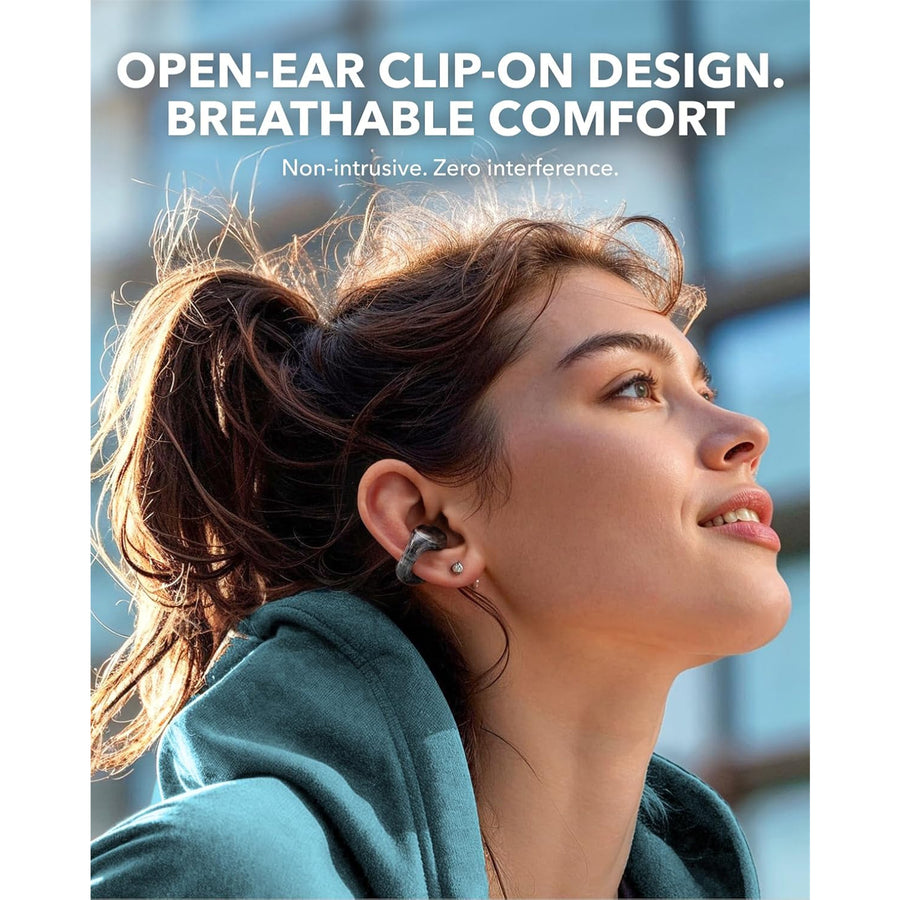 Soundcore by Anker C30i Open-Ear Clip-On True Wireless Earbuds - Transparent Black