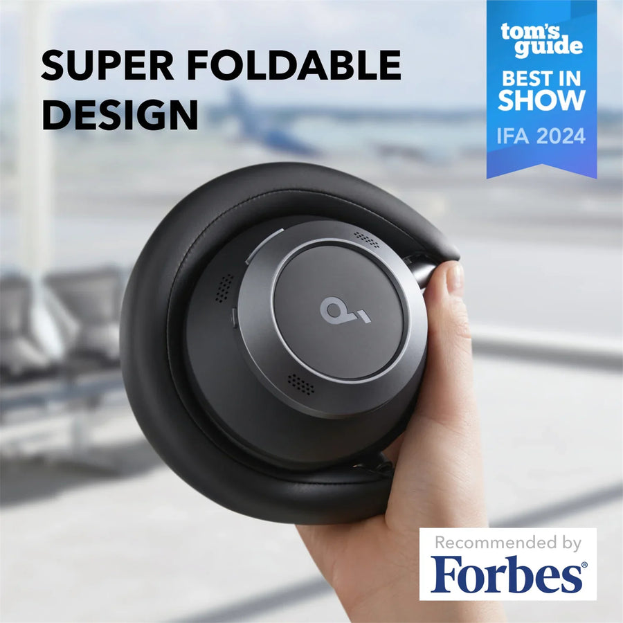 Soundcore by Anker Space One Pro Premium Wireless Over-Ear Noise Cancelling Headphones - Obsidian Black