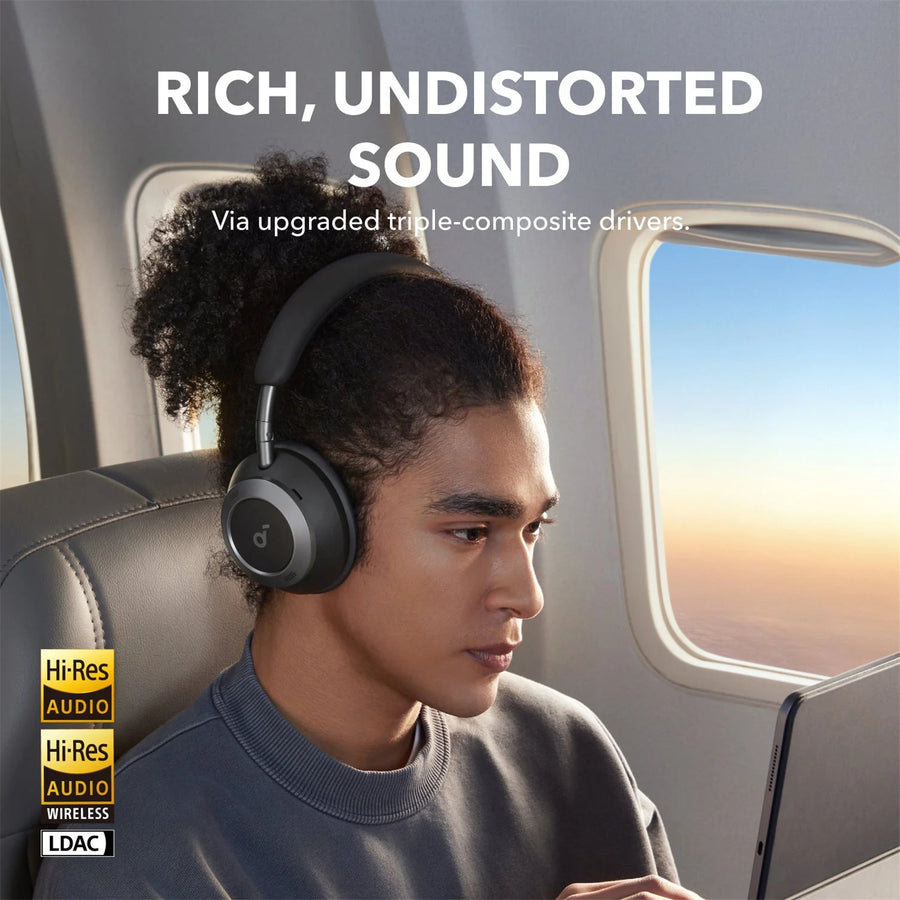 Soundcore by Anker Space One Pro Premium Wireless Over-Ear Noise Cancelling Headphones - Obsidian Black