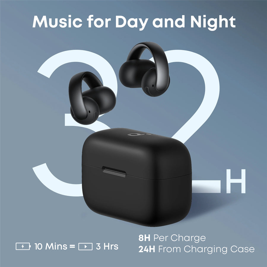Soundcore by Anker AeroClip Open-Ear Clip-On True Wireless Earbuds - Midnight