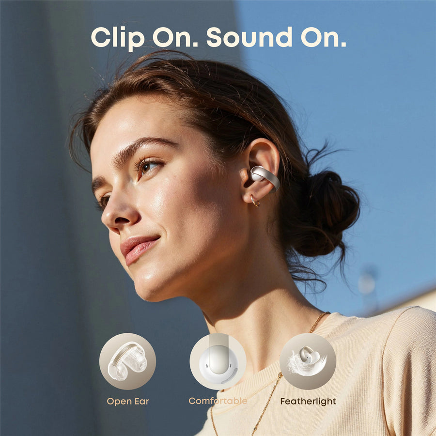 Soundcore by Anker AeroClip Open-Ear Clip-On True Wireless Earbuds - Champagne Mist