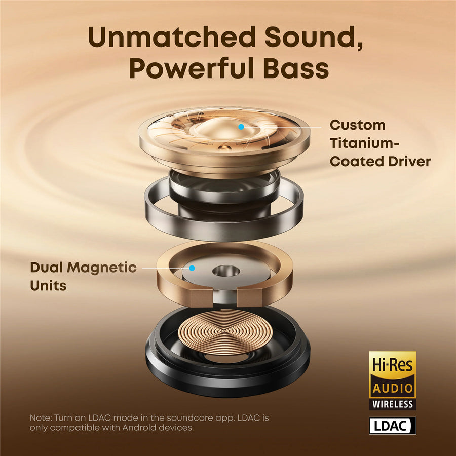 Soundcore by Anker AeroClip Open-Ear Clip-On True Wireless Earbuds - Champagne Mist