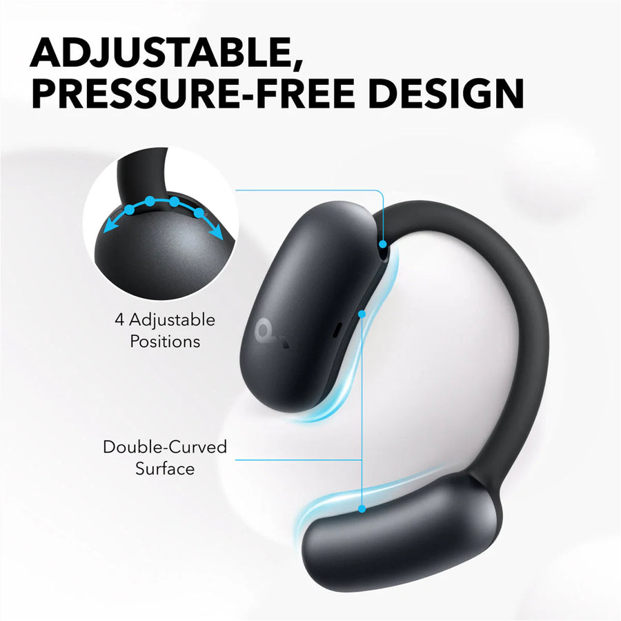 Soundcore by Anker AeroFit 2 Adjustable Open-Ear AI True Wireless Earbuds - Midnight