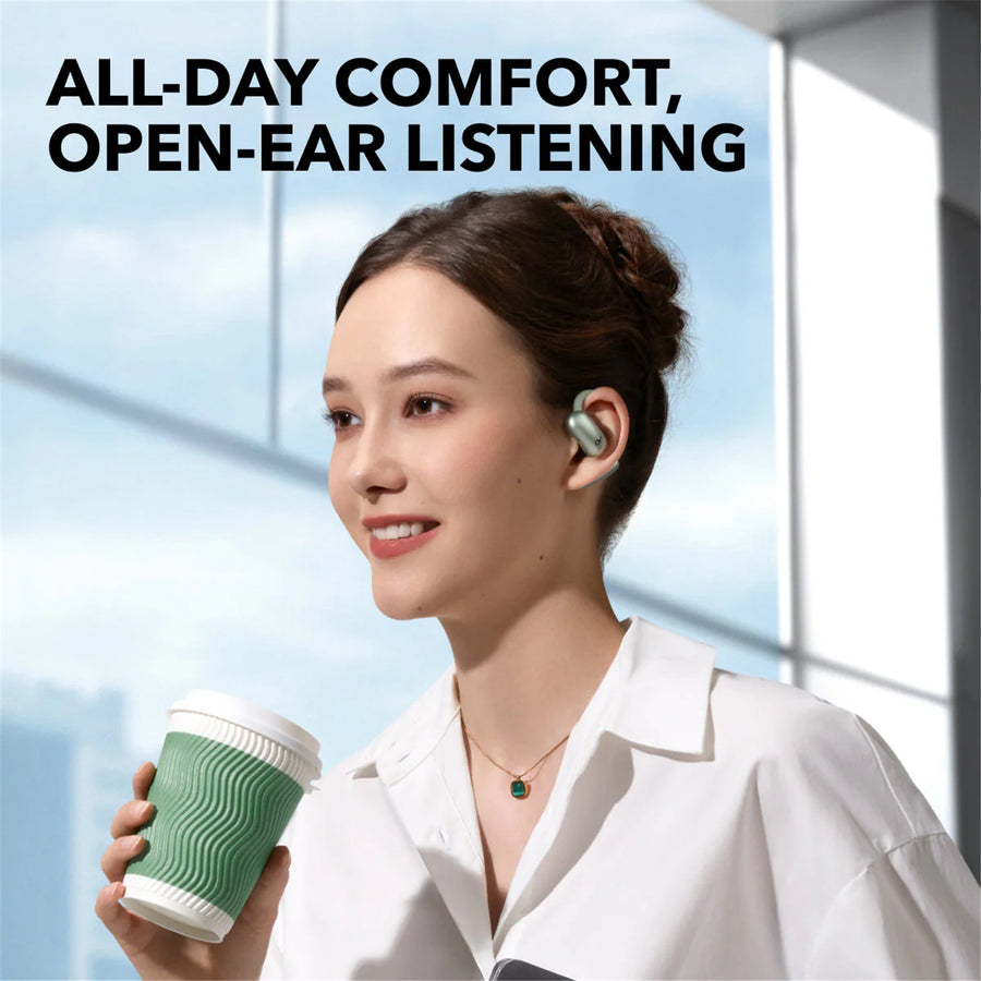 Soundcore by Anker AeroFit 2 Adjustable Open-Ear AI True Wireless Earbuds - Minty Green