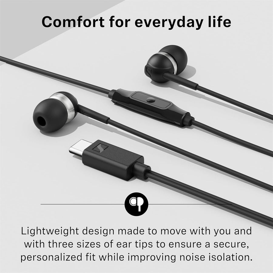 Sennheiser CX 80U Wired USB-C In-Ear Headphones - Black