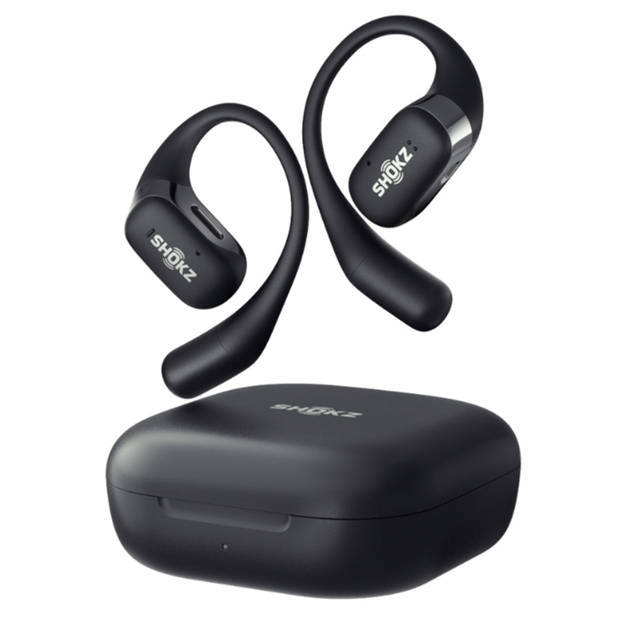 Shokz OpenFit Open-Ear True Wireless Headphones   - Black