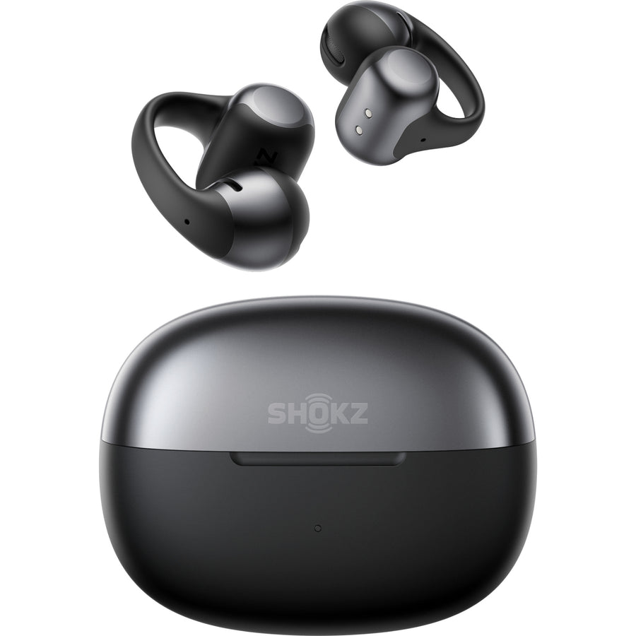 Shokz OpenDots ONE Premium Open-Ear True Wireless Clip-On Sports Earbuds - Black