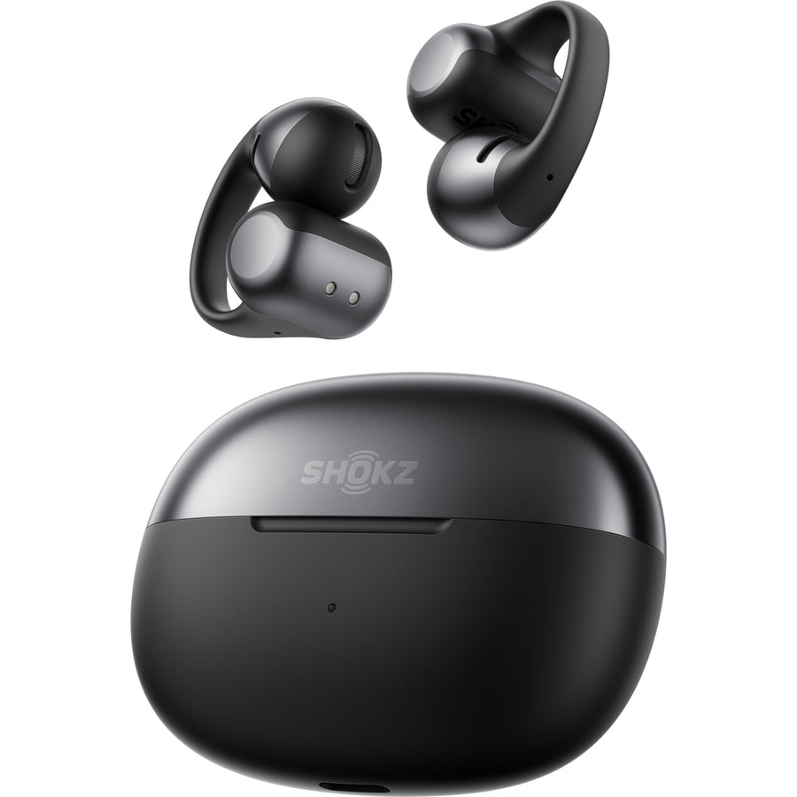 Shokz OpenDots ONE Premium Open-Ear True Wireless Clip-On Sports Earbuds - Black