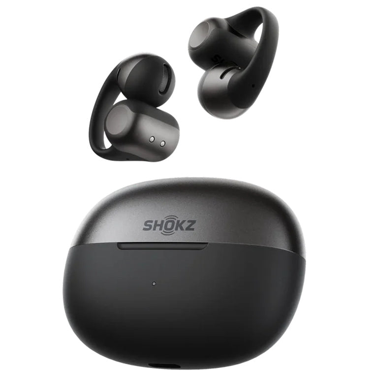 Shokz OpenDots 2 Premium Open-Ear True Wireless Clip-On Sports Earbuds - Black