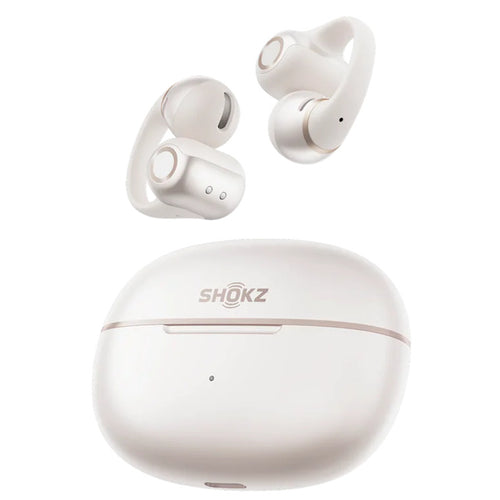 Shokz OpenDots 2 Premium Open-Ear True Wireless Clip-On Sports Earbuds - Pearl White