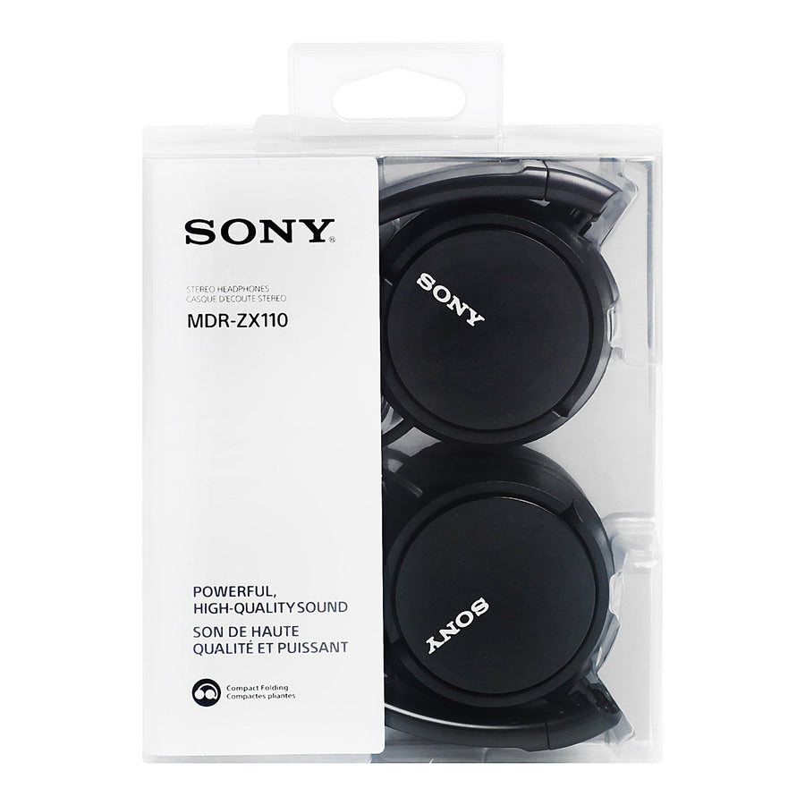 Sony  MDR-ZX110B Wired On-Ear Headphones - Black