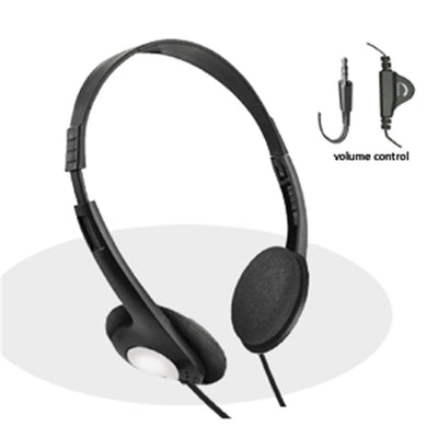 Sansai  PR48V Lightweight design- Basic stereo headphones  w/In-line volume control