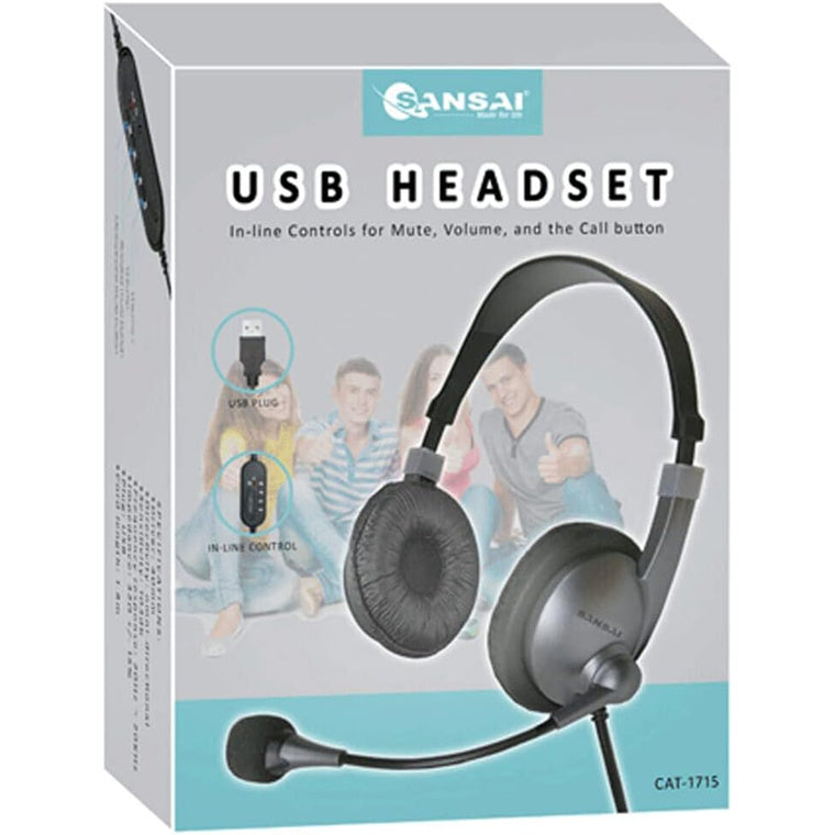 Sansai CAT-1715 USB Stereo Headphone