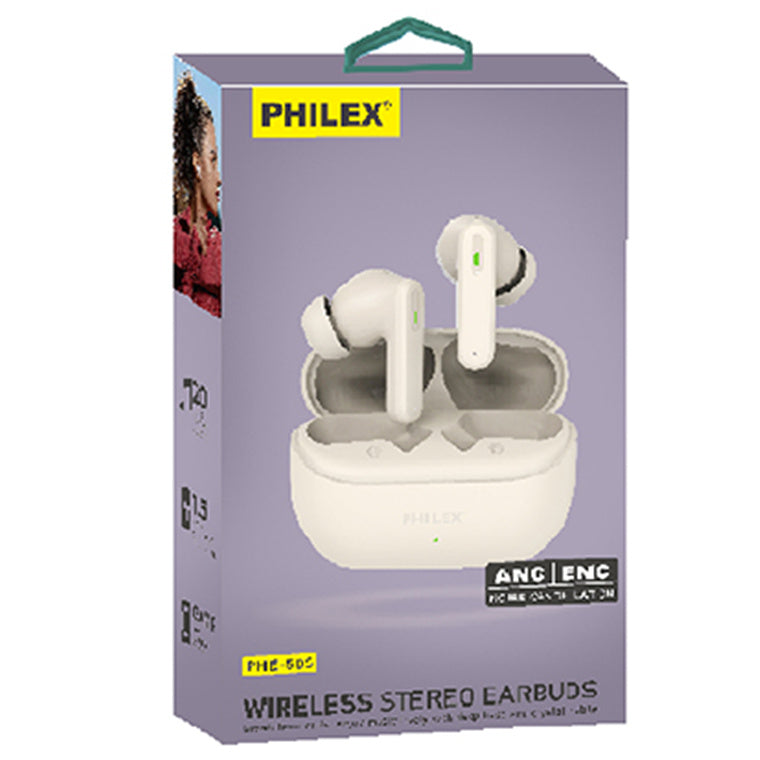 PHILEX PHE-505 ANC+ENC TWS Bluetooth Earbuds Earbuds - Ivory
