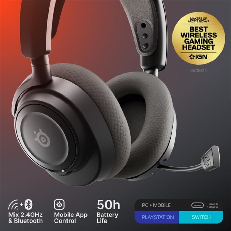 Steelseries Arctis Nova 7 Gen 2 Wireless Gaming Headset - Black