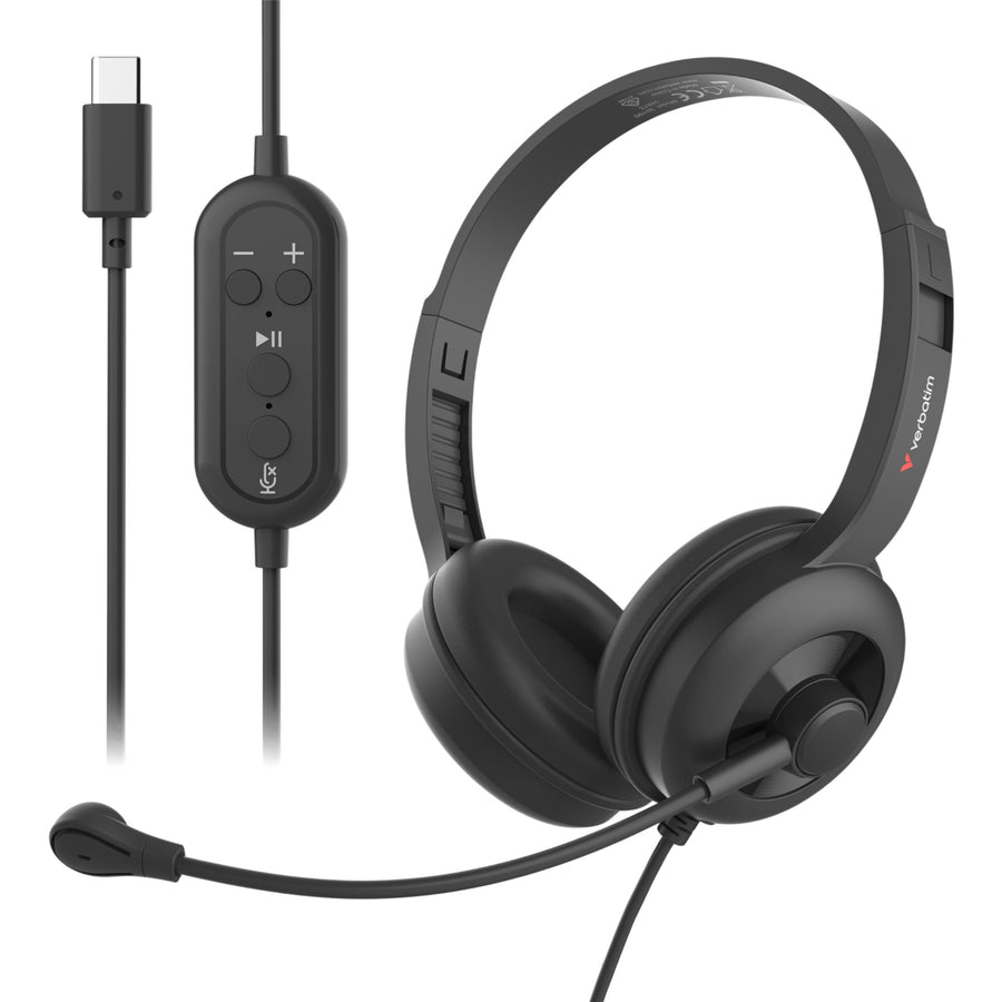 Verbatim 30195 Clarity Sound Headset W/USB-C
