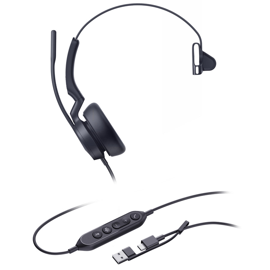Yealink  UH46 Mono USB-C/A Wired On-Ear Headset - Teams Certified