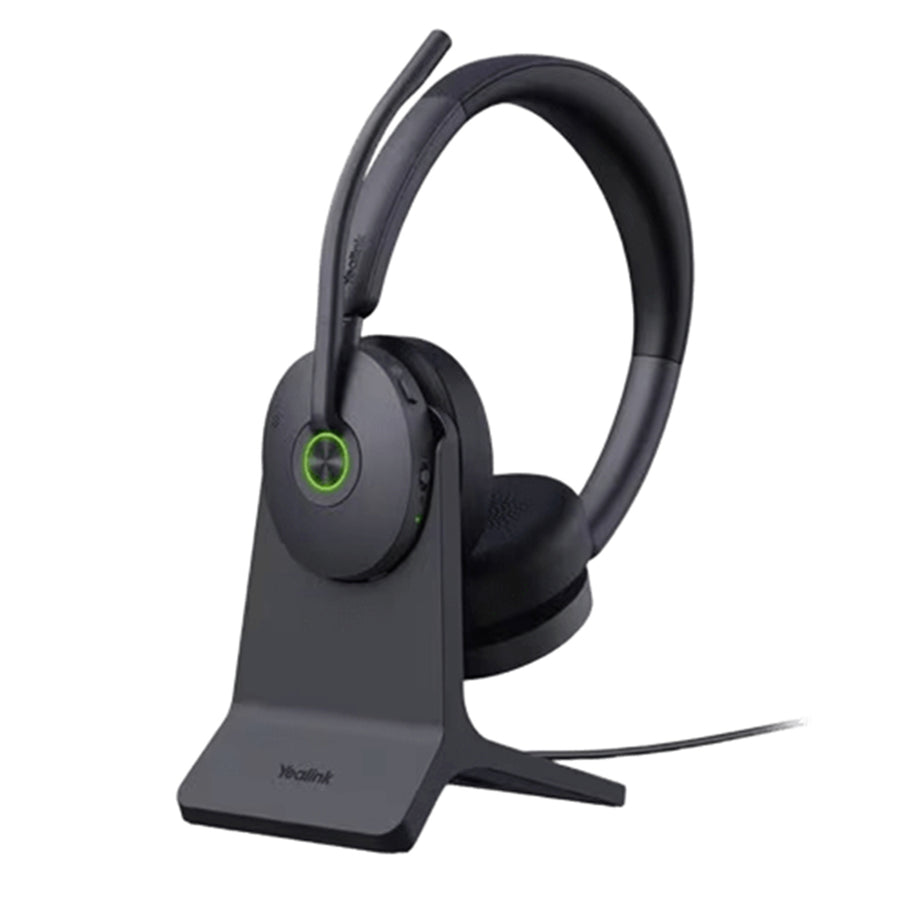 Yealink  WH68 Hybrid ANC DECT & Bluetooth Hybrid On-Ear Wireless Headset with Stand - Teams Certified