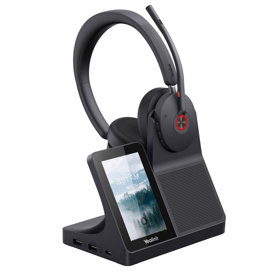 Yealink  WH68 Workstation ANC DECT & Bluetooth Hybrid On-Ear Wireless Headset - Teams Certified
