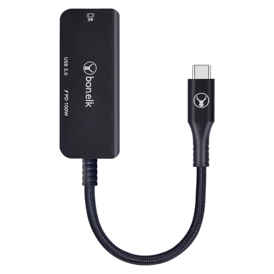 Bonelk Long-Life  3-in-1 Multiport Hub - Black
