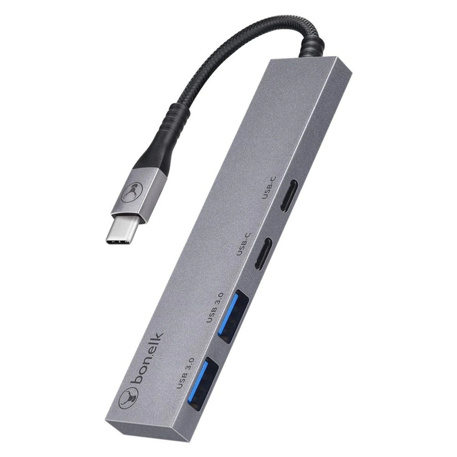 Bonelk Long-Life USB-C 4-in-1 Multiport Slim Hub – Grau