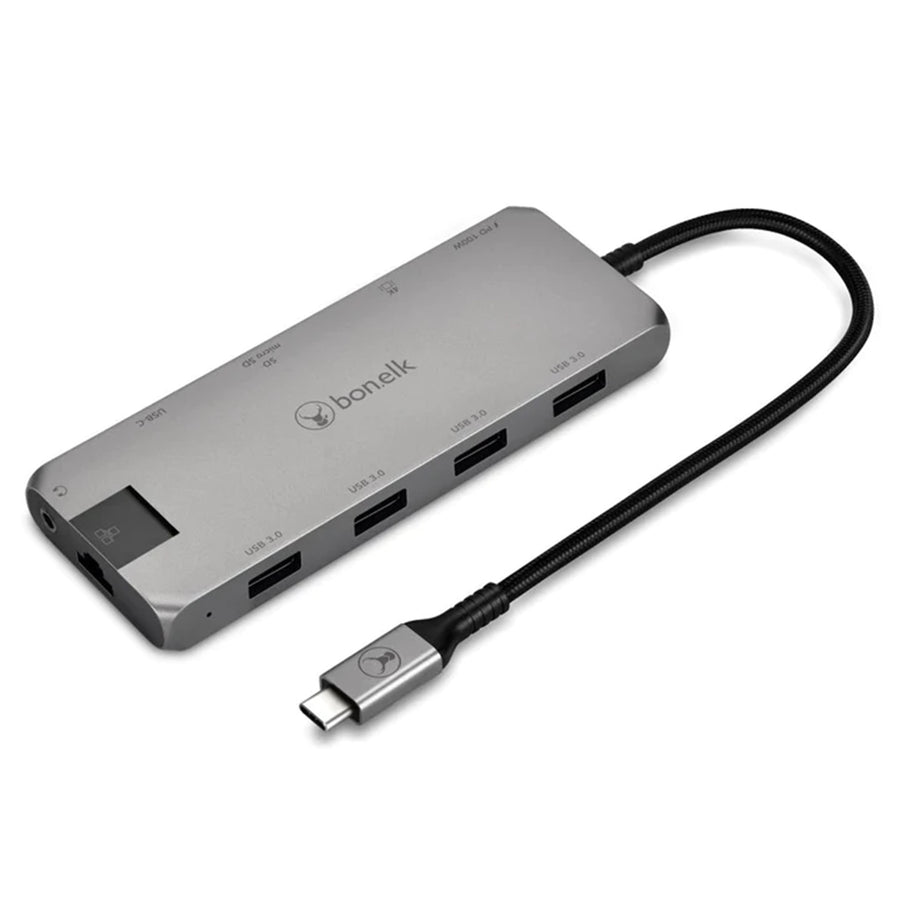 ELK-80055-R - Bonelk Long-Life USB-C to 11-in-1 Multiport Hub - Space Grey