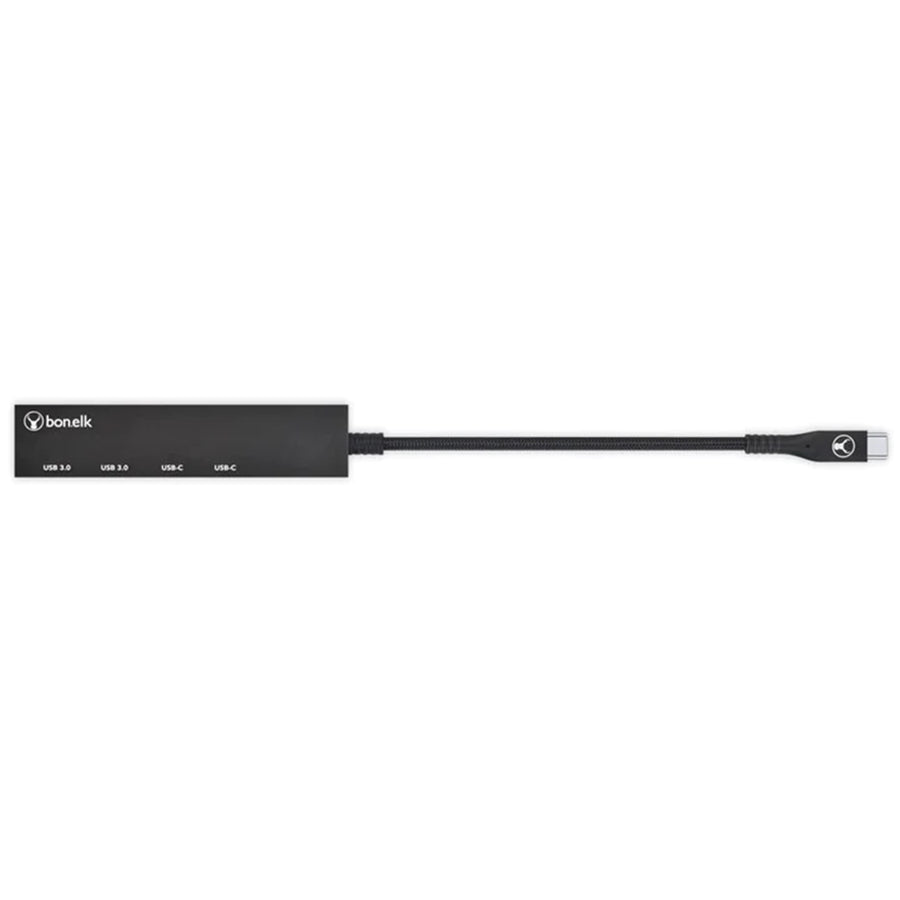 ELK-80059-R - Bonelk Long-Life USB-C 4-in-1 Multiport Slim Hub (Black)