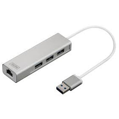 Digitus USB 3.0 3 Port Hub & Gigabit LAN Adapter by the Existing Network Cabling