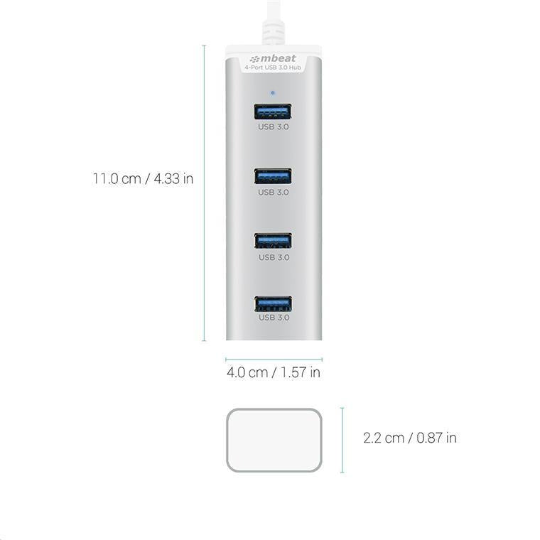 mbeat Stick  4 Port USB 3.0 Hub for Ultrabook & Mac