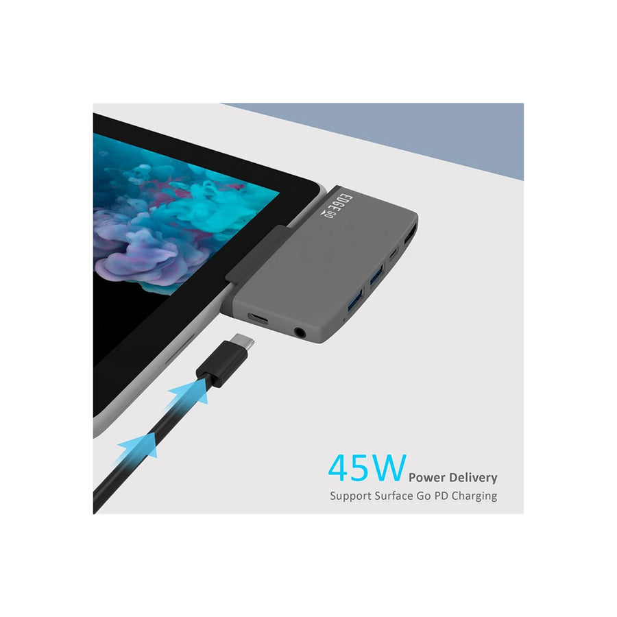mbeat MB-EGE-G59GRY - Edge Go Multifunktions-USB-C-Hub für Microsoft Surface Go Tablet